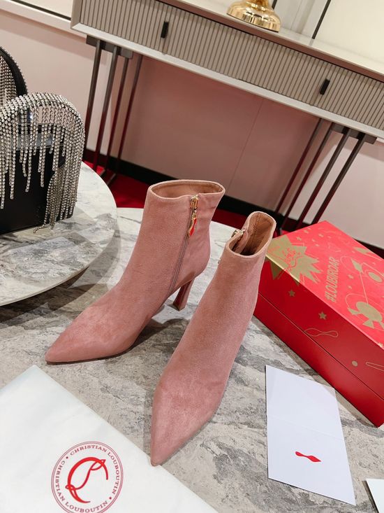 Christian Louboutine Stylish Pointed Toe Leather Boots In Multiple Colors
