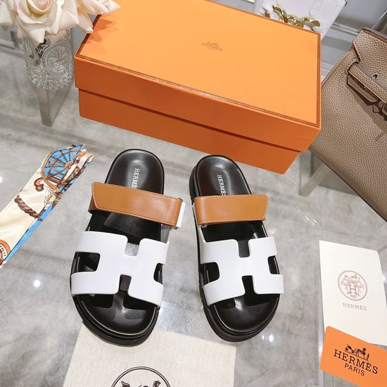 Hermes Classic Casual Slip On Slides with Anti-Slip Sole