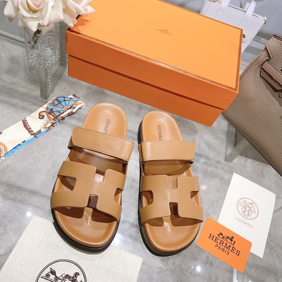 Hermes Classic Casual Slip On Slides with Anti-Slip Sole