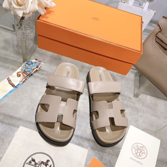 Hermes Classic Casual Slip On Slides with Anti-Slip Sole
