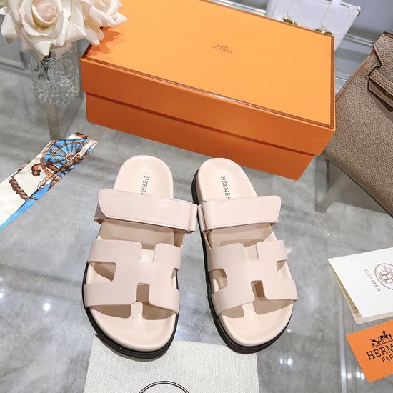 Hermes Classic Casual Slip On Slides with Anti-Slip Sole