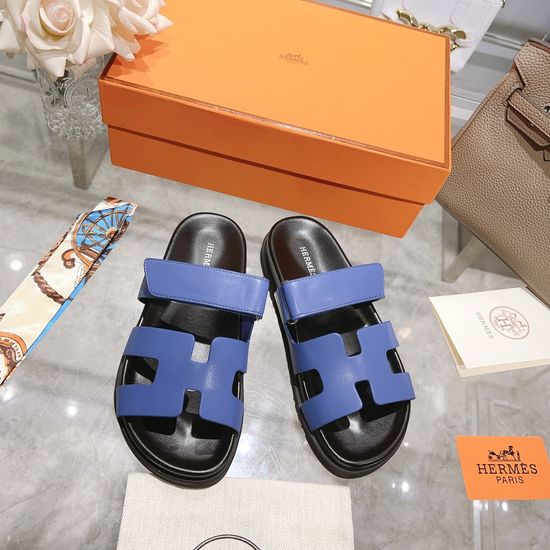 Hermes Classic Casual Slip On Slides with Anti-Slip Sole