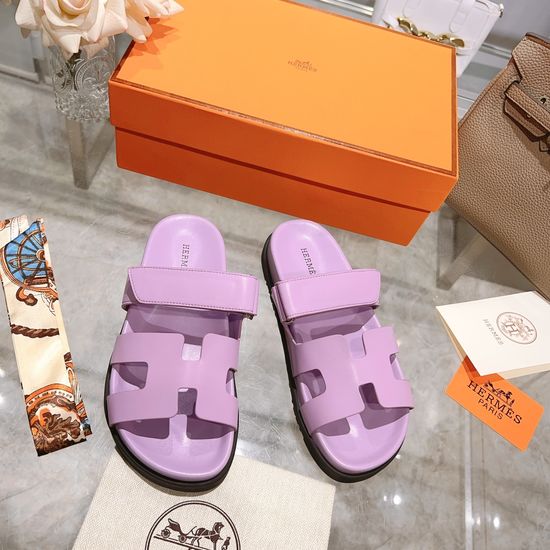 Hermes Classic Casual Slip On Slides with Anti-Slip Sole