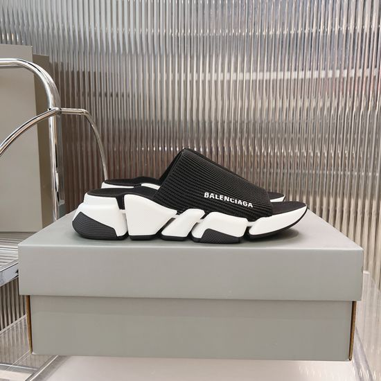 Balenciaga Comfortable Sock Slides Breathable Upper Cushioned Non-slip Sole