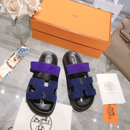 Hermes Classic Casual Slip On Slides with Anti-Slip Sole