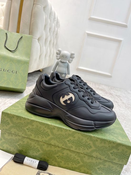 Gucci Premium Leather Casual Shoes Comfortable Versatile Fashion Footwear