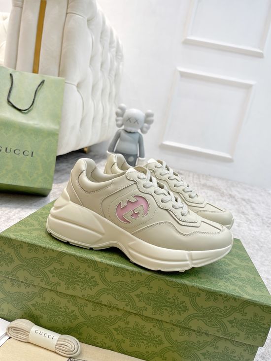 Gucci Premium Leather Casual Shoes Comfortable Versatile Fashion Footwear
