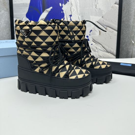 Prada Waterproof Warm Short Shaft Non-Slip Snow Boots