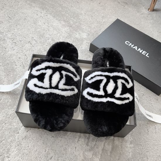 Chanel Classic Thick Sole Wool Lined Slippers