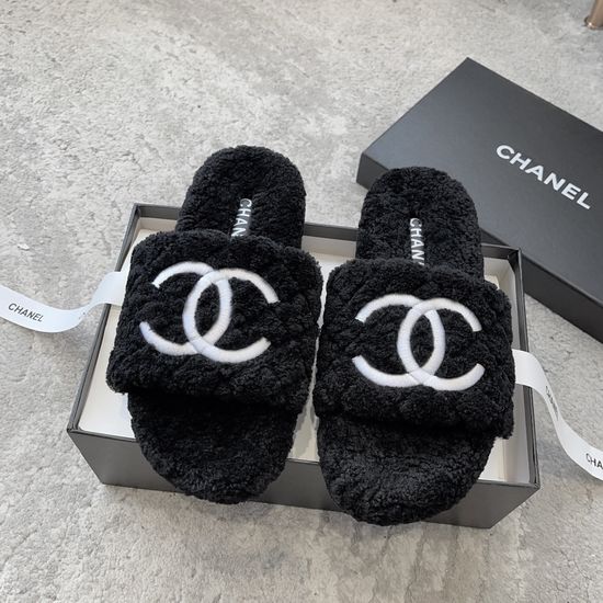 Chanel Classic Thick Sole Wool Lined Slippers