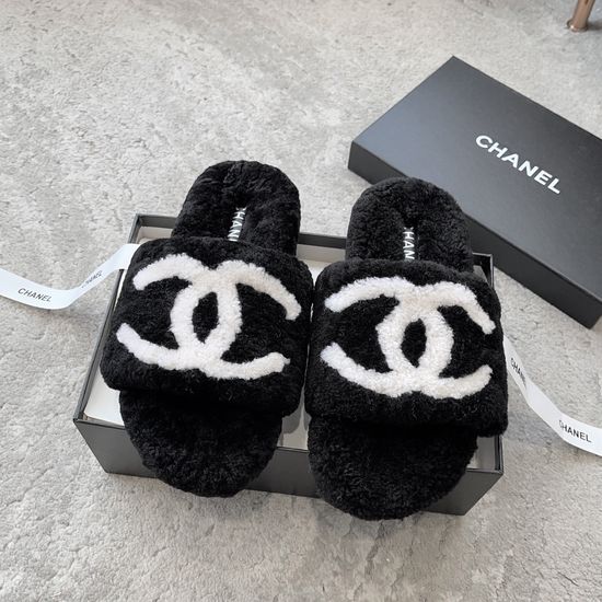 Chanel Classic Thick Sole Wool Lined Slippers