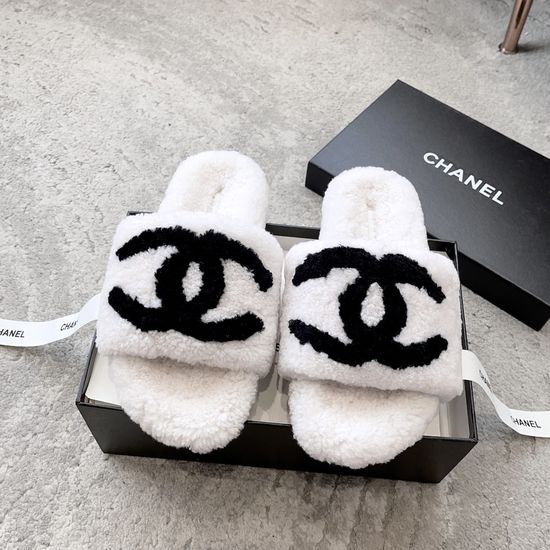 Chanel Classic Thick Sole Wool Lined Slippers