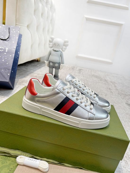 Gucci Classic Leather Casual Shoes Durable Soft Daily Walking Footwear