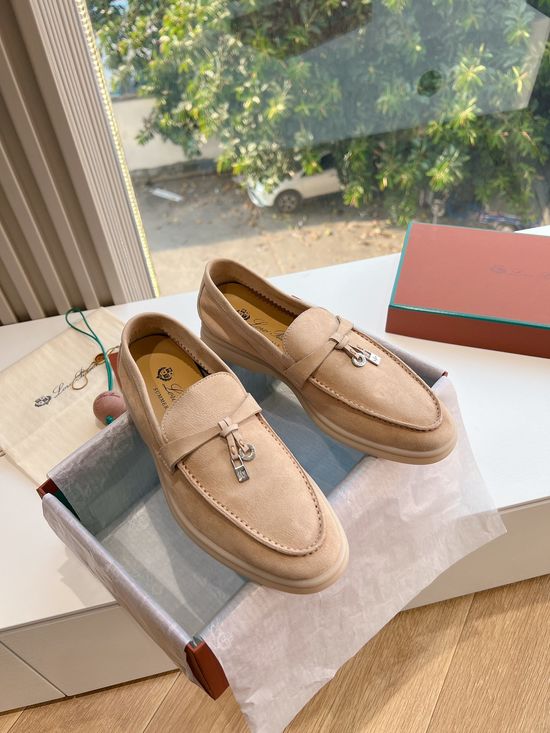 Loro Piana Suede Tassel Loafers Comfortable Soft Sole Casual Shoes