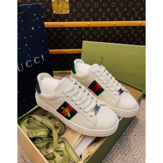 Gucci Embroidered Classic White Casual Sneakers