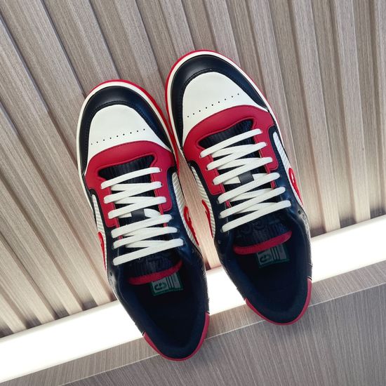 Gucci Vintage Distressed Casual Sneakers Retro Color Block Comfortable