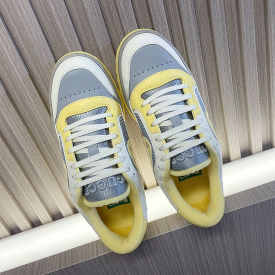 Gucci Vintage Distressed Casual Sneakers Retro Color Block Comfortable