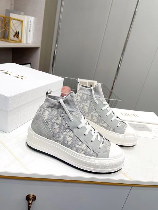 Christian Dior Glue Detail Knit Sock Sneakers with Star Outsole