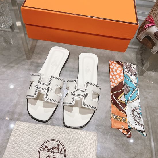 Hermes Suede Casual Slides Soft Sole Comfortable Daily Footwear