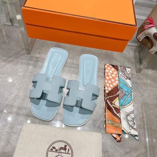 Hermes Calfskin Casual Slides Soft Comfortable Daily Wear Footwear