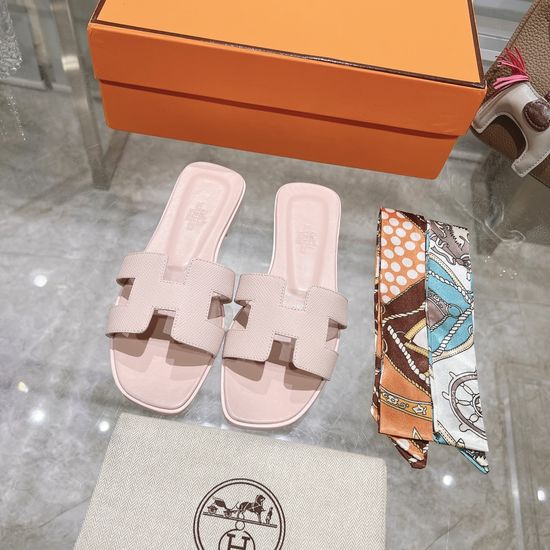 Hermes Calfskin Casual Slides Soft Comfortable Daily Wear Footwear