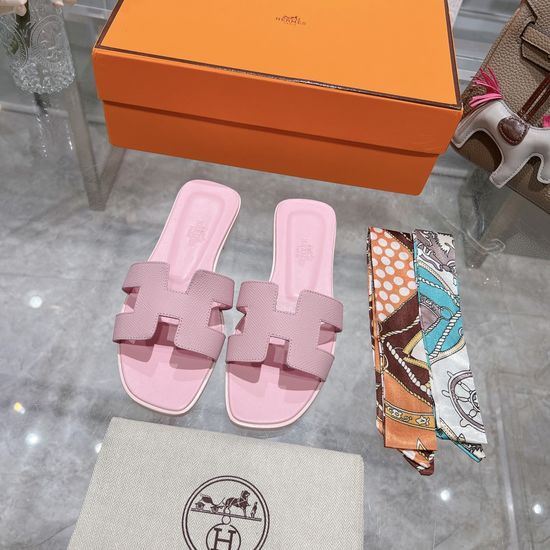 Hermes Calfskin Casual Slides Soft Comfortable Daily Wear Footwear