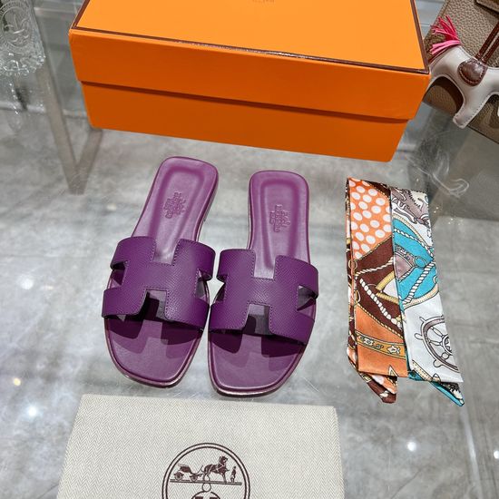 Hermes Calfskin Casual Slides Soft Comfortable Daily Wear Footwear