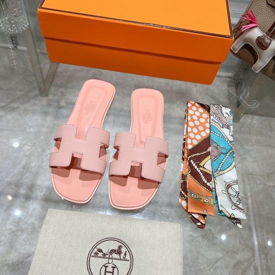 Hermes Calfskin Casual Slides Soft Comfortable Daily Wear Footwear