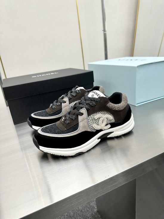 Chanel Premium Embroidered Breathable All-match Casual Sneakers