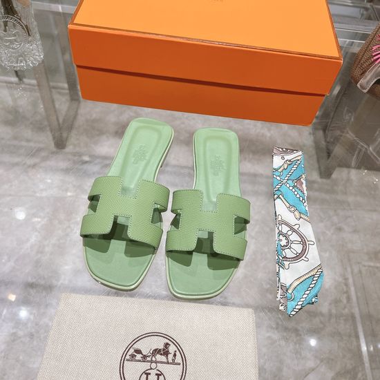 Hermes Calfskin Casual Slides Soft Comfortable Daily Wear Footwear