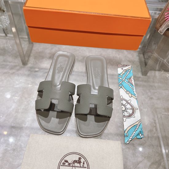 Hermes Calfskin Casual Slides Soft Comfortable Daily Wear Footwear