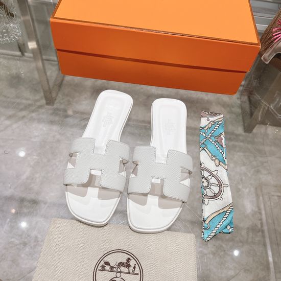 Hermes Calfskin Casual Slides Soft Comfortable Daily Wear Footwear