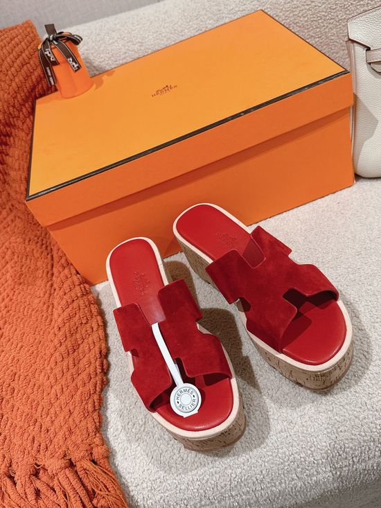 Hermes Versatile Suede Trim Sandals Exquisite Craftsmanship Non-slip Sole