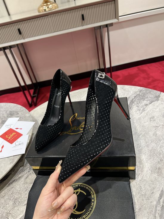 Christian Louboutine Sporty Kate High Heels with Metallic CL Logo