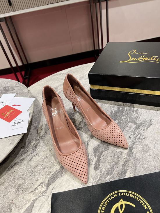 Christian Louboutine Sporty Kate High Heels with Metallic CL Logo