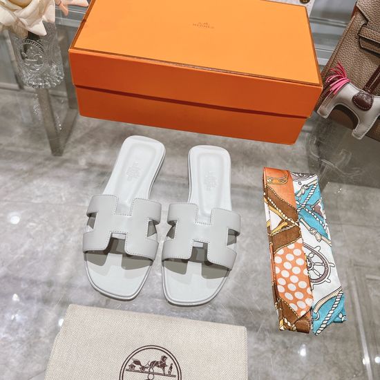 Hermes Calfskin Casual Slides Soft Comfortable Daily Wear Footwear