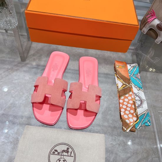 Hermes Calfskin Casual Slides Soft Comfortable Daily Wear Footwear