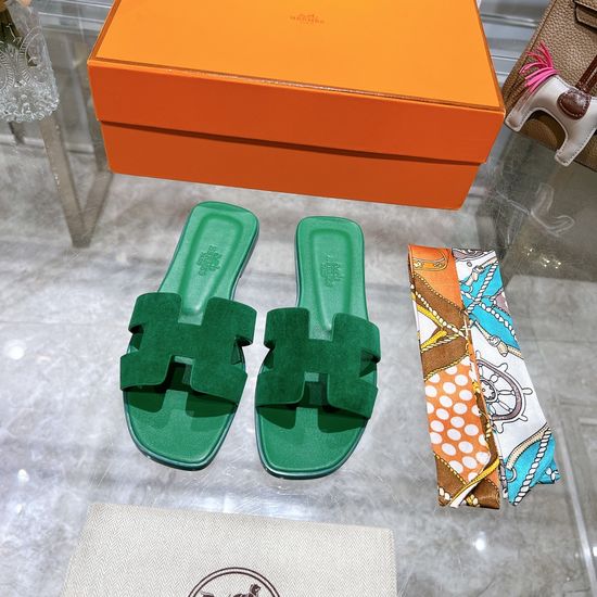 Hermes Calfskin Casual Slides Soft Comfortable Daily Wear Footwear