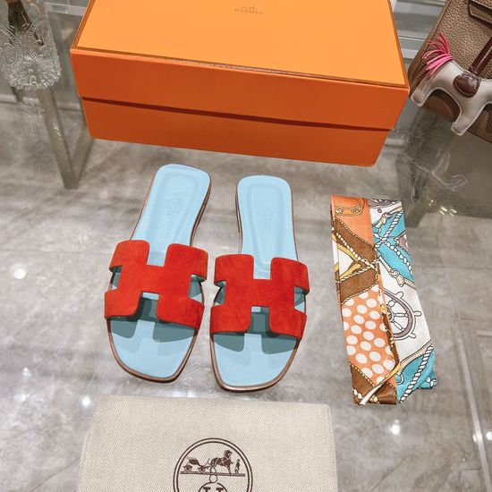 Hermes Calfskin Casual Slides Soft Comfortable Daily Wear Footwear