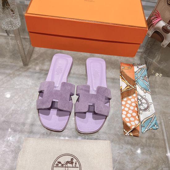 Hermes Calfskin Casual Slides Soft Comfortable Daily Wear Footwear