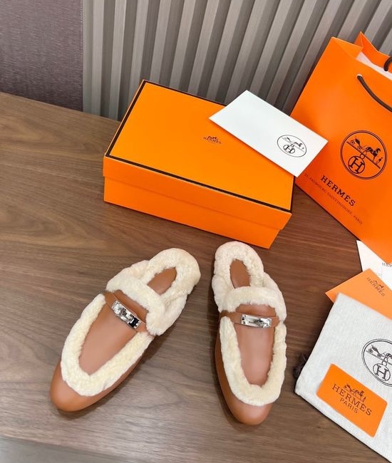 Hermes Premium Suede Handmade Loafers Comfortable Holiday Walking Shoes