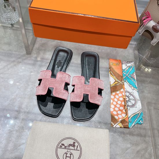 Hermes Soft Velvet Casual Comfortable Slide Sandals