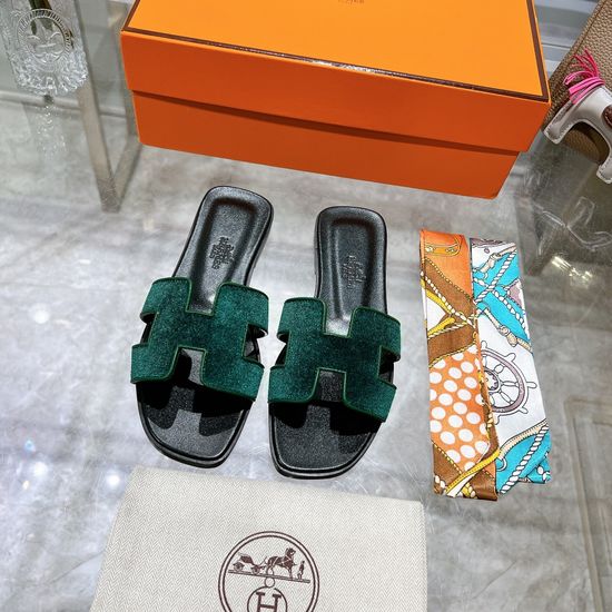 Hermes Soft Velvet Casual Comfortable Slide Sandals