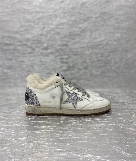 Golden Goose GGDB Vintage Distressed Leather Sneakers with Logo Accents