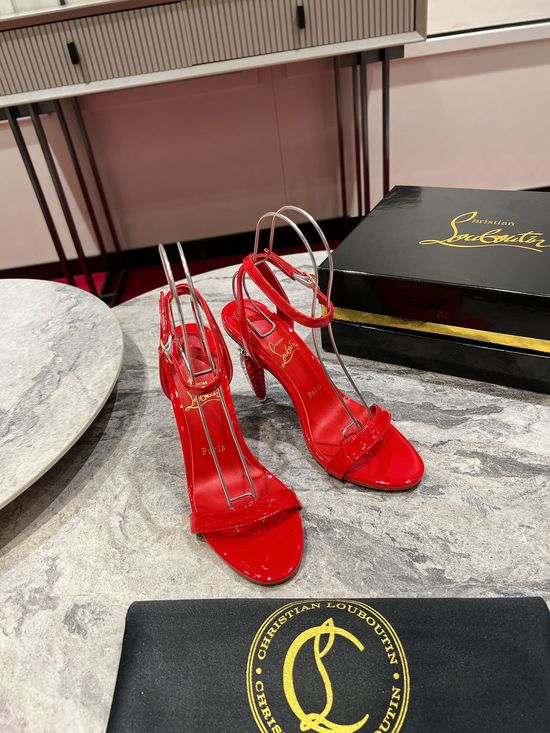 Christian Louboutine Colorful Inspired Heeled Sandals with Unique Design
