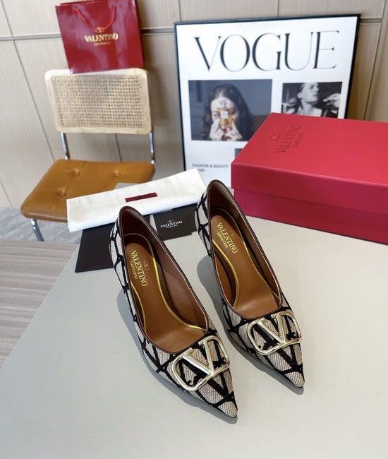 Valentino Embroidered Logo Decor Short Fashion Boots