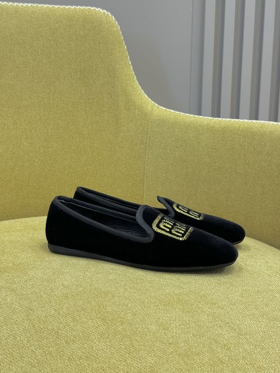 Miu Miu Soft Velvet Lined Comfortable Casual Daily Shoes