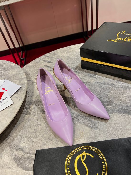 Christian Louboutine Elegant Floral Decor High Heel Shoes Exquisite Craftsmanship
