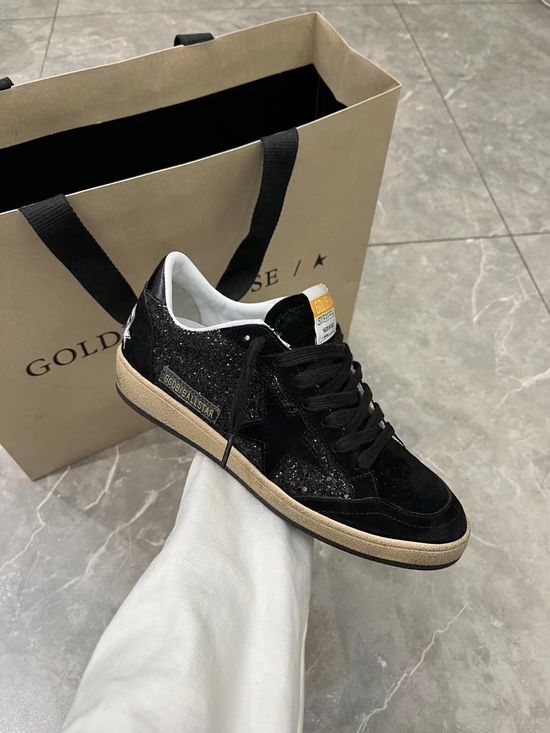Golden Goose Sparkle Sequined Retro Style Durable Casual Sneakers