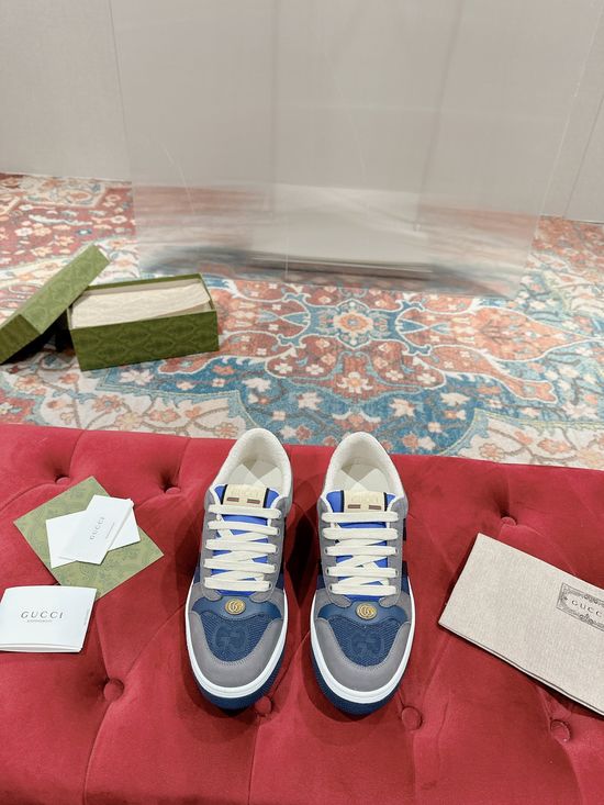 Gucci Vintage Distressed Casual Sneakers with Removable Decorations